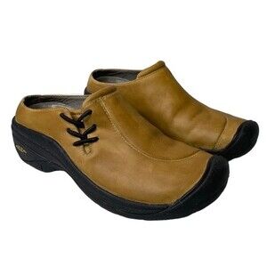 Keen Leather Kaci Slip-On Slide Winter Clogs Shoe Camping Outdoor All-Season